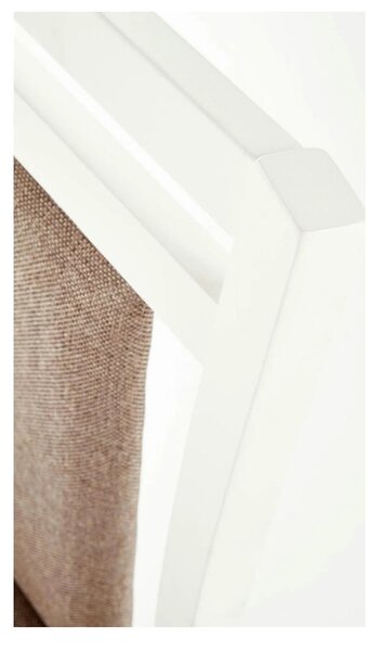 Scaun HUBERT 8, bej/alb, stofa clasica/lemn de fag, 45x51x90 cm