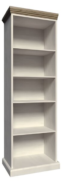 KONDELA Biblioraft, pin nordic/stejar sălbatic, ROYAL RW