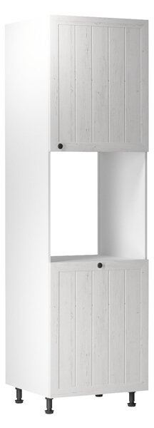 KONDELA Dulap pentru alimente D60P, alb/pin Andersen, dreapta, PROVENCE