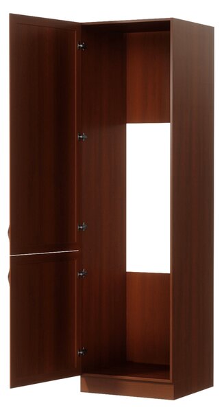 KONDELA Dulap D60ZL pentru frigider încorporat, model stânga, nuc Milano, SICILIA