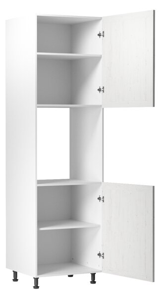 KONDELA Dulap pentru alimente D60P, alb/pin Andersen, dreapta, PROVENCE