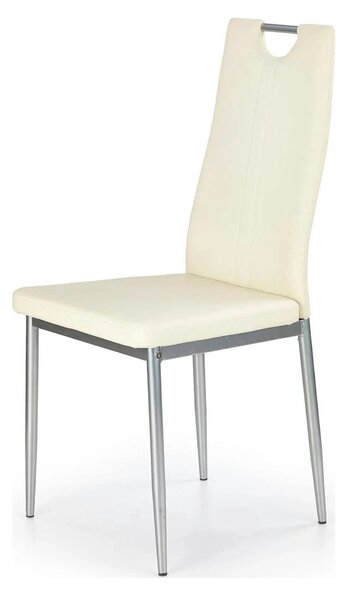 Scaun crem bucatarie K202, piele ecologica/metal, 44X54X97 CM