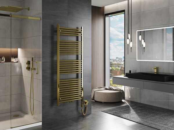 Mexen Mars, element electric de încălzire 1500 x 600 mm, 600 W, auriu lucios, W110-1500-600-2600-50