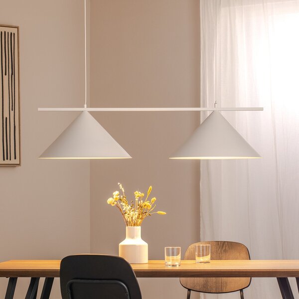 Eko-Light Lampă suspendată Capital, alb, 2 becuri, Ø 46 cm, GX53, reglabil, Alb, Camera de zi / sufragerie, Metal, Modern