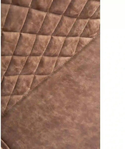 Scaun K265, maro/negru, piele ecologica/metal, 43x58x94 cm