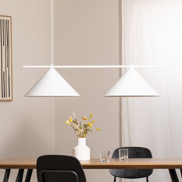 Eko-Light Lampă suspendată Capital, alb, 2 becuri, Ø 46 cm, GX53, reglabil, Alb, Camera de zi / sufragerie, Metal, Modern