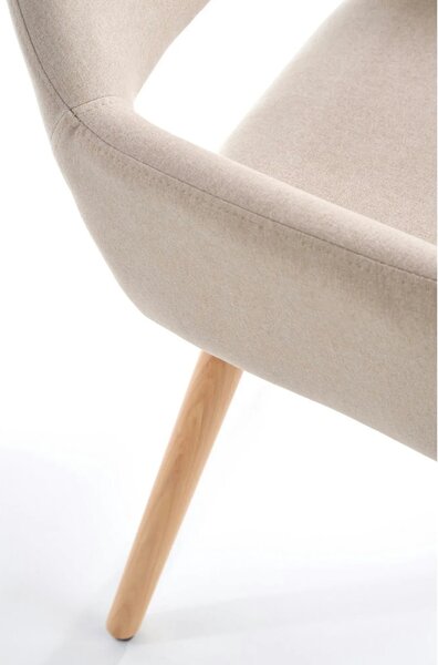 Scaun K283, bej/stejar, stofa clasica/lemn, 56X56X80 CM