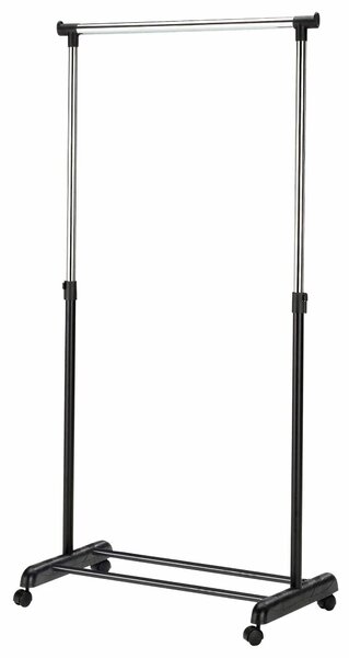 Stander haine WU8, negru/crom, otel/plastic, 88x44x94/170 cm