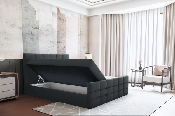 KONDELA Pat boxspring, 140x200, gri, BEST