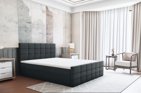 KONDELA Pat boxspring, 140x200, gri, BEST