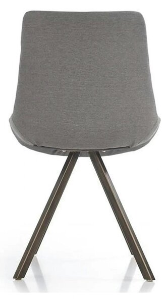 Scaun tapitat K290, gri/auriu antic, stofa clasica/metal, 56X59X86 CM