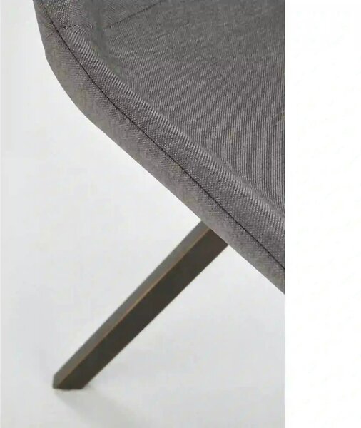 Scaun tapitat K290, gri/auriu antic, stofa clasica/metal, 56X59X86 CM