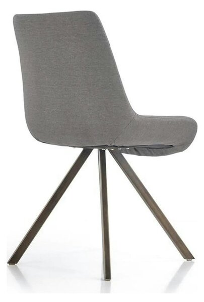 Scaun tapitat K290, gri/auriu antic, stofa clasica/metal, 56X59X86 CM