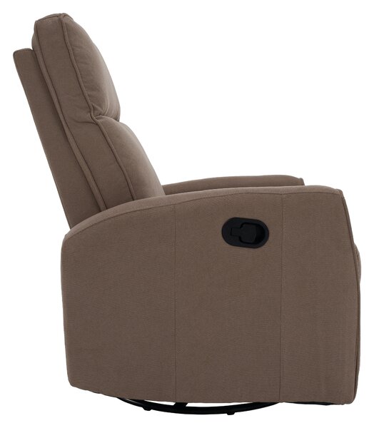 KONDELA Fotoliu rotativ de relaxare, gri-maroniu taupe, MEKENZI