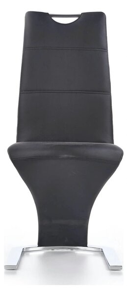Scaun K291, negru/crom, piele ecologica/metal, 45X63X101 CM