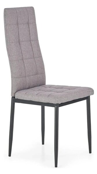 Scaun tapitat K292, gri/negru, stofa clasica/metal, 42X47X98 CM
