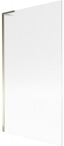 Mexen Next L, paravan de baie cu 1 aripă 100 x 150 cm, sticlă de 6 mm cu model nervuri, profil auriu lucios, 895-100-000-03-09-50