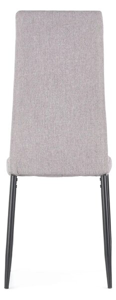 Scaun tapitat K292, gri/negru, stofa clasica/metal, 42X47X98 CM