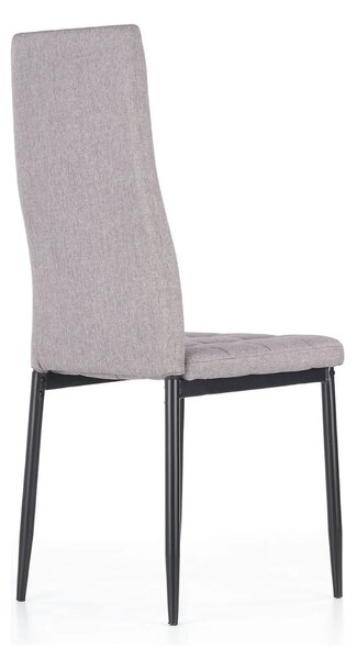 Scaun tapitat K292, gri/negru, stofa clasica/metal, 42X47X98 CM