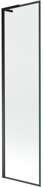 Mexen Next L, paravan de baie cu 1 aripă 50 x 150 cm, model sticlă transparentă-negru de 6 mm, profil negru, 895-050-000-03-70-70