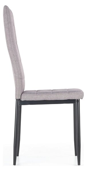Scaun tapitat K292, gri/negru, stofa clasica/metal, 42X47X98 CM