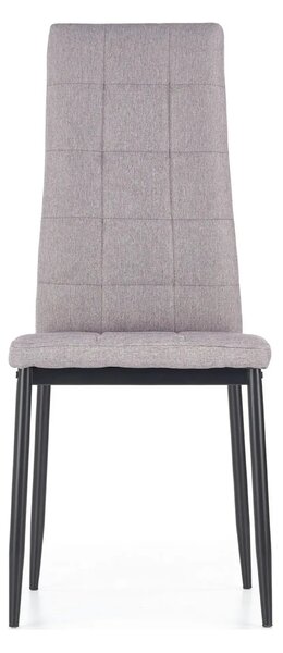 Scaun tapitat K292, gri/negru, stofa clasica/metal, 42X47X98 CM