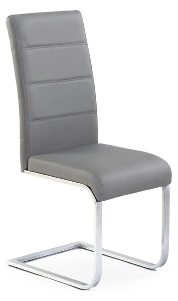 Scaun K85, gri/crom, piele ecologic/metal, 42x56x100 cm