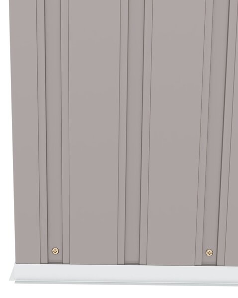 Outsunny Magazie Grădină pentru Unelte cu Acoperiș Înclinat, Metalică, Ușă Dublă și Fante de Ventilație, 213x130x172 cm | Aosom România