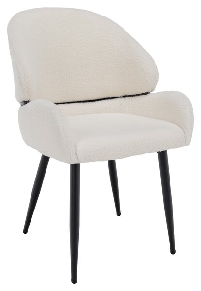 KONDELA Scaun de sufragerie, alb/negru, SANAKO TYP 1