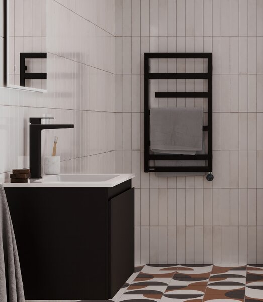 Oltens Flamma încălzitor electric 88x50 cm negru mat 55113300