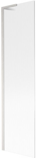 Mexen Next L, paravan de baie cu 1 aripă 50 x 150 cm, sticlă de 6 mm cu model nervurat, sticlă transparentă de 6 mm, profil din oțel periat, 895-050-000-03-09-97