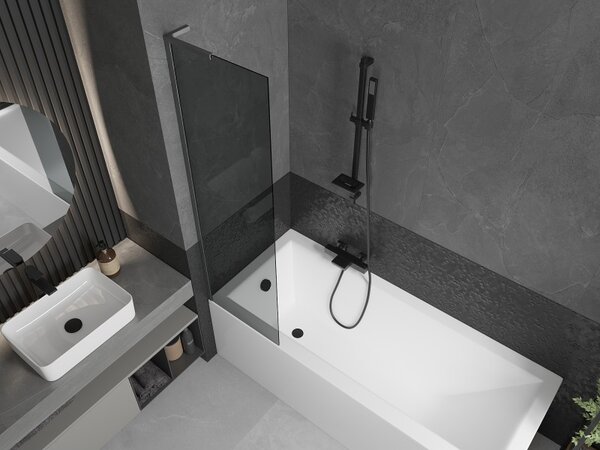 Mexen Next L, paravan de baie cu 1 aripă 50 x 150 cm, sticlă gri 6 mm, profil grafit, 895-050-000-03-40-66