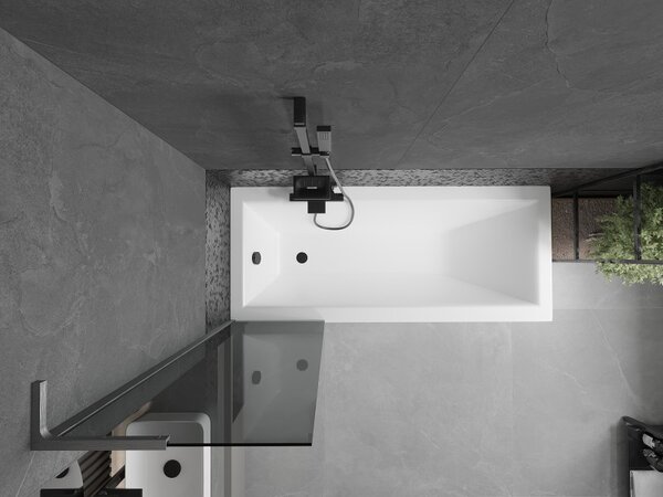 Mexen Next L, paravan de baie cu 1 aripă 50 x 150 cm, sticlă gri 6 mm, profil grafit, 895-050-000-03-40-66