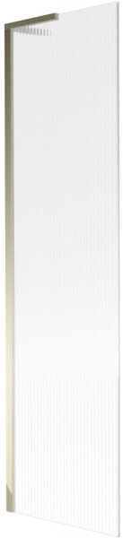 Mexen Next L, paravan de baie cu 1 aripă 50 x 150 cm, sticlă de 6 mm cu model nervuri, profil auriu lucios, 895-050-000-03-09-50