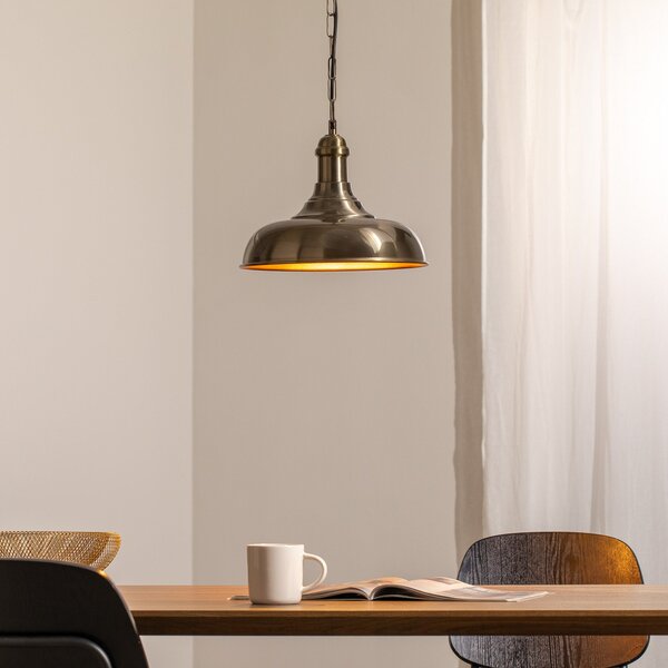 Opviq Berceste 225-S lampă suspendată Ø32cm aur, reglabil, Auriu / Alamă, Camera de zi / sufragerie, Metal
