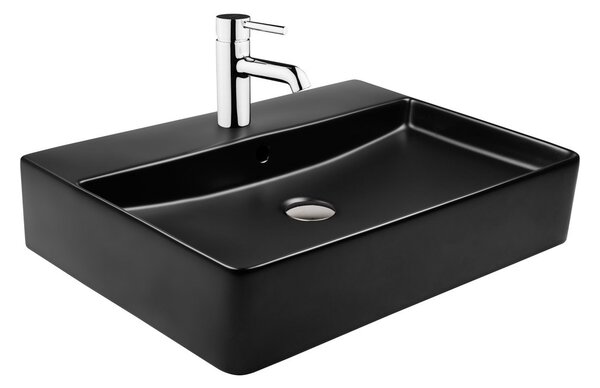 Oltens Duve lavoar 59x43.5 cm dreptunghiular clasică-de blat negru mat 41300300