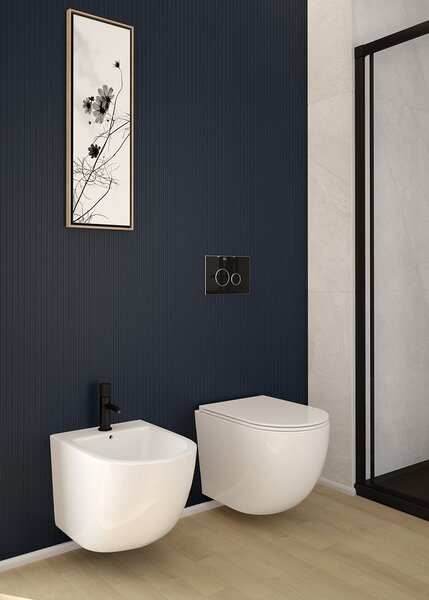 Oltens Hamnes baterie bideu stativ negru mat 31305300
