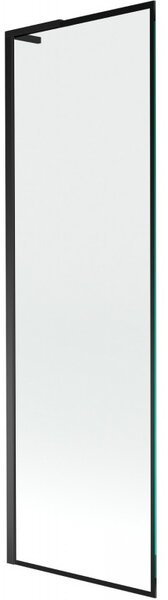 Mexen Next L, paravan de baie cu 1 aripă 60 x 150 cm, model sticlă transparentă-negru de 6 mm, profil negru, 895-060-000-03-70-70