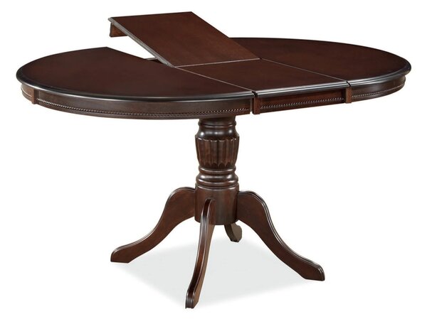 Masa de bucatarie extensibila OLIVIA, nuc inchis, 106/141x106x76 cm