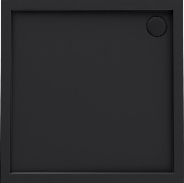 Oltens Superior cădiță de duș pătrată 90x90 cm negru 17001300