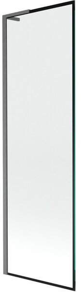 Mexen Next L, paravan de baie cu 1 aripă 60 x 150 cm, model sticlă transparentă-negru de 6 mm, profil grafit, 895-060-000-03-70-66