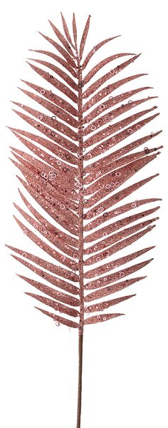 Crenguta decorativa palmier cu gliter Roz, 70cm