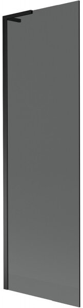 Mexen Next L, paravan de baie cu 1 aripă 60 x 150 cm, sticlă gri 6 mm, profil negru, 895-060-000-03-40-70
