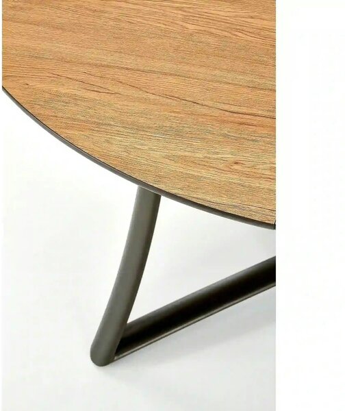 Masa extensibila MORETTI, stejar/negru, 118/148x118x76 cm