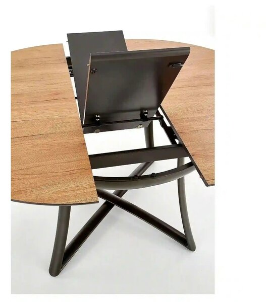 Masa extensibila MORETTI, stejar/negru, 118/148x118x76 cm