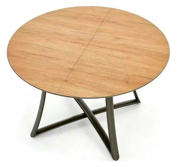 Masa extensibila MORETTI, stejar/negru, 118/148x118x76 cm