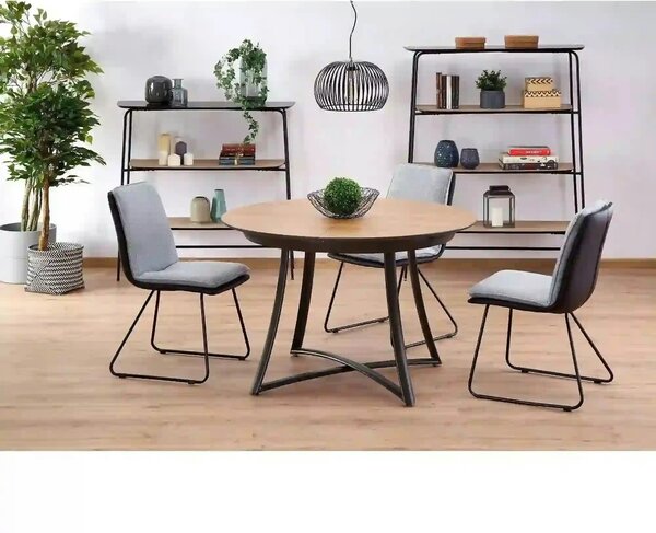 Masa extensibila MORETTI, stejar/negru, 118/148x118x76 cm