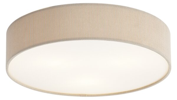 Plafonieră modernă gri-maroniu cu abajur de catifea 46cm 3 lumini - Luz