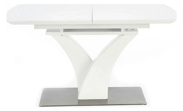Masa extensibila 80 cm PALERMO, alb, sticla/otel