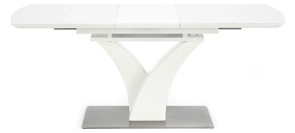 Masa extensibila 80 cm PALERMO, alb, sticla/otel